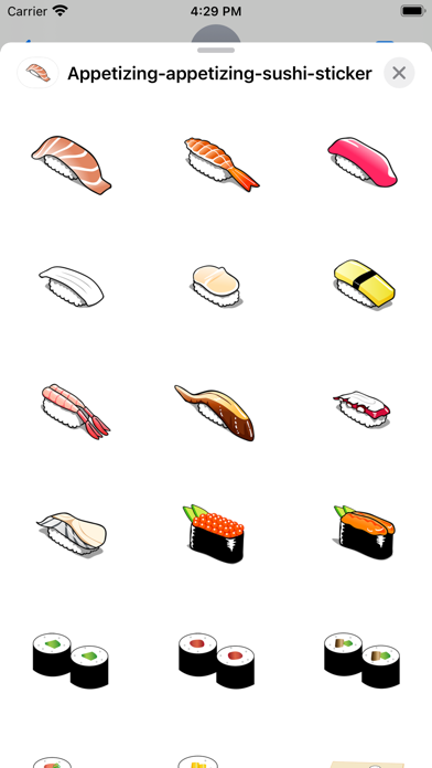 Screenshot #1 pour Autocollants Sushi