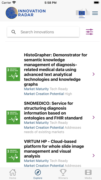 Innovation Radar Screenshot