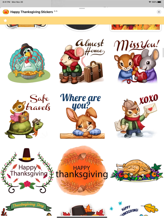 Screenshot #6 pour Happy Thanksgiving Stickers ^^