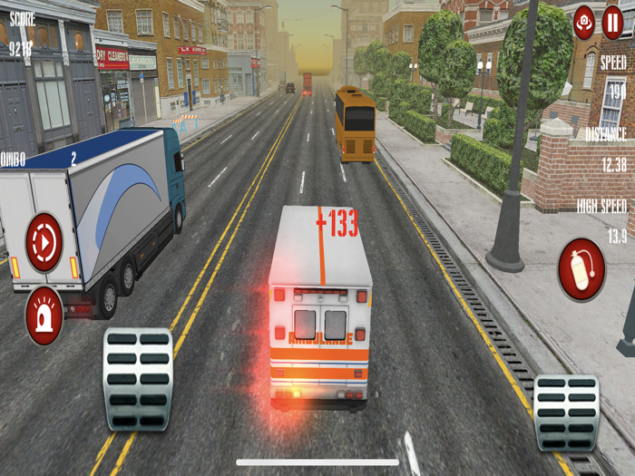 Ambulance Endless Race in City