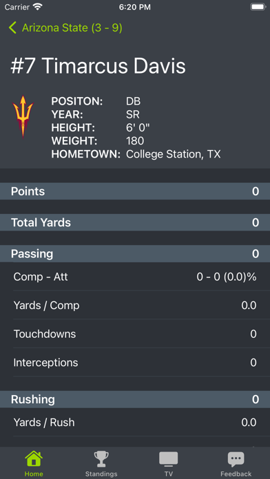 Arizona St Football Schedules Screenshot