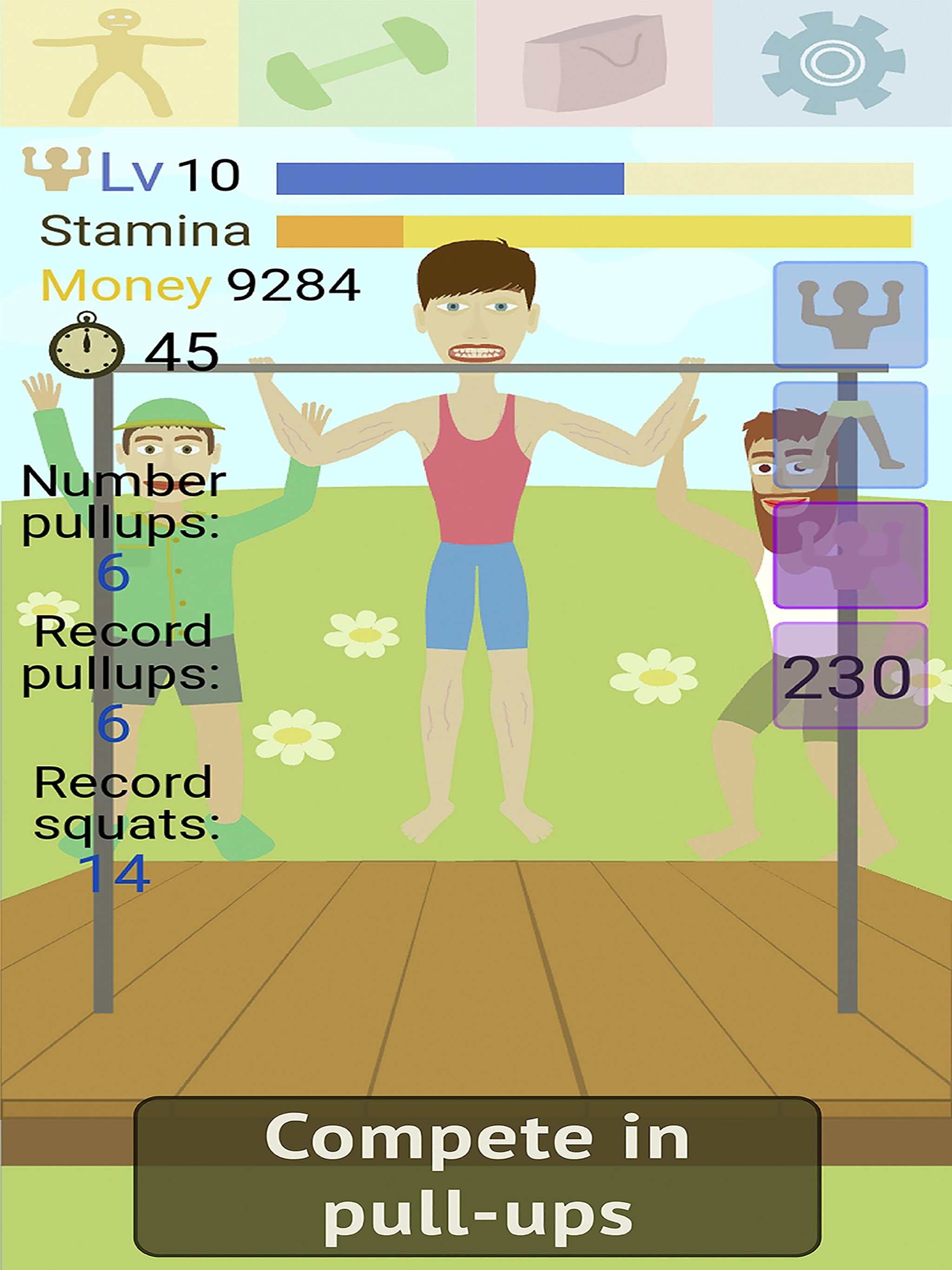 Muscle clicker: Gym game