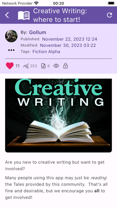 TellTale: Creative writing Screenshot