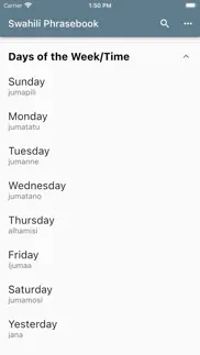 swahili basic phrases iphone screenshot 2