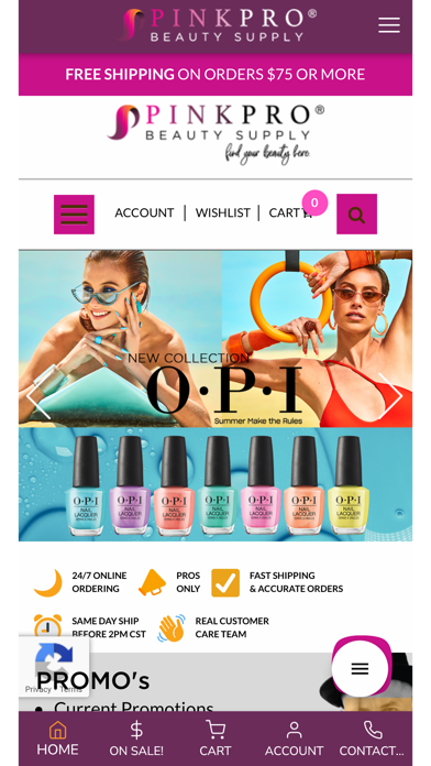 PinkPro Beauty Supply Screenshot