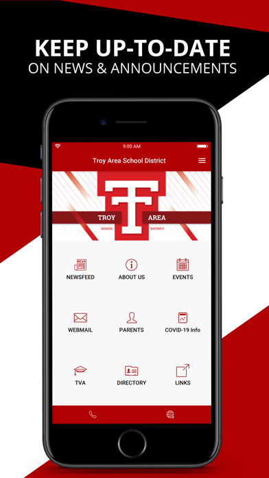 Troy Area School District Screenshot