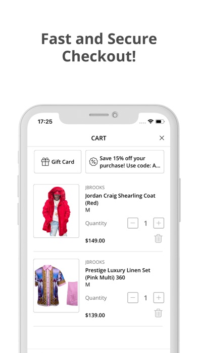 JBROOKS MENSWEAR Screenshot