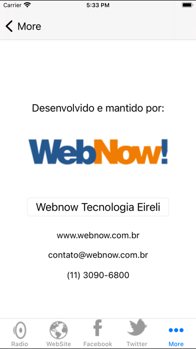Rádio Cidade Foz Itajaí FM Screenshot