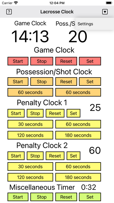 Lacrosse Clock Screenshot