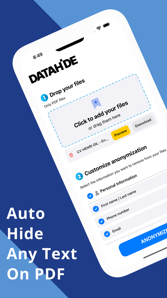 #1. DataHide - PDF Anonymization (iOS) Por: henri gil