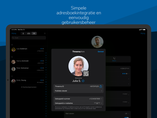 Threema Work iPad app afbeelding 5