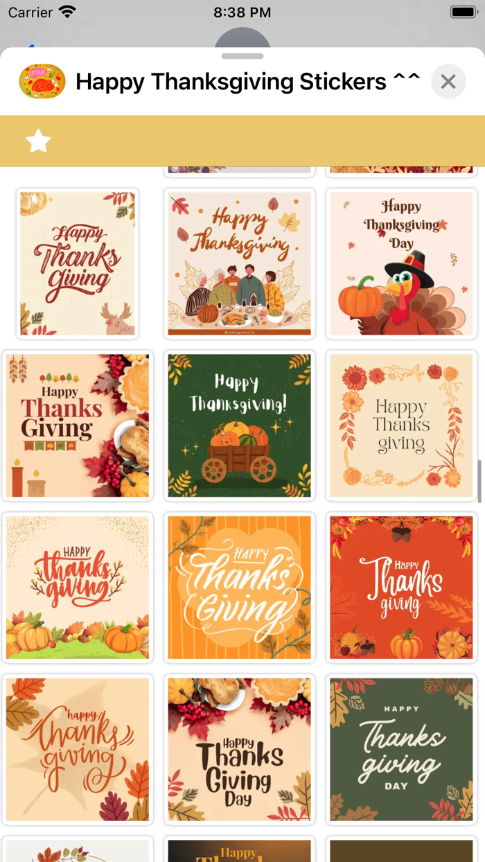 Happy Thanksgiving Stickers