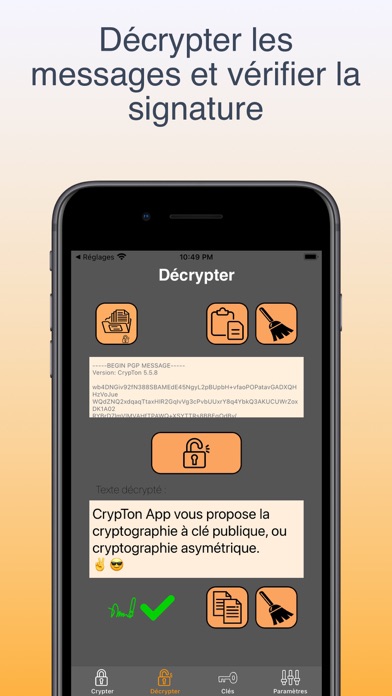 Screenshot #1 pour CrypTon: Cryptage clé publique