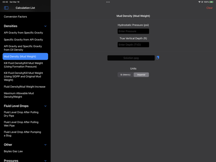 Petroleum Field Calculator