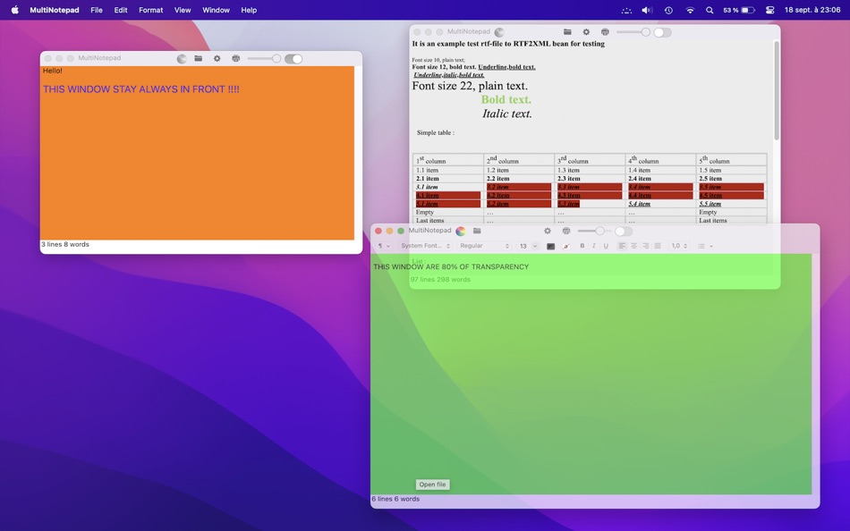 #1. MultiNotepad (macOS) 由: devulder jean-paul