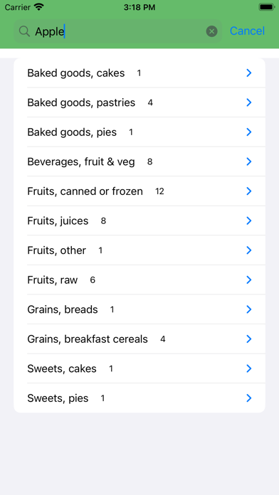 GG Food Codes Screenshot