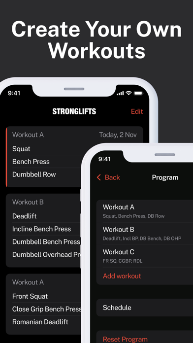 StrongLifts Weight Lifting Log Screenshot