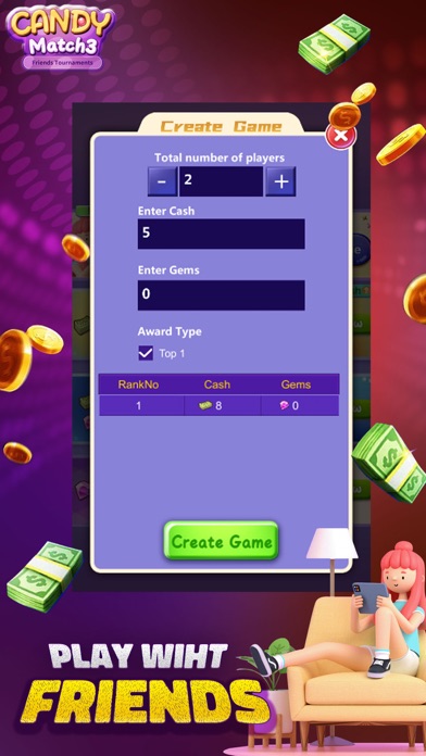 Candy Match3 Tournaments Screenshot