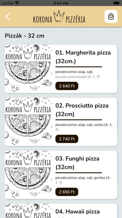 Korona Pizzéria Screenshot