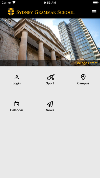 Sydney Grammar School App Screenshot
