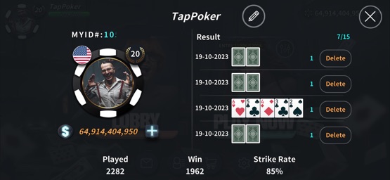 Screenshot of Tap Poker Social