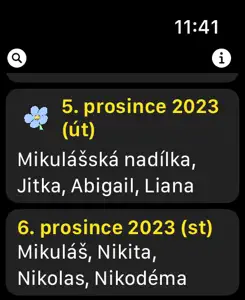 České jmeniny a svátky screenshot #8 for Apple Watch