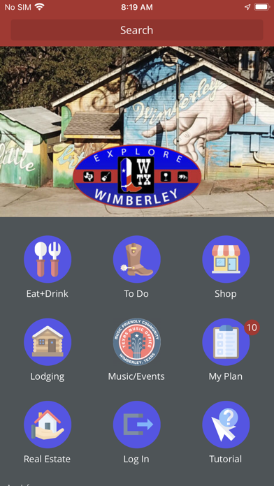 Wimberley Visitor App Screenshot