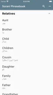 sorani phrasebook iphone screenshot 4