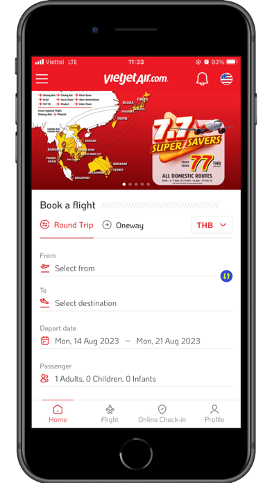 Vietjet Thailand Screenshot