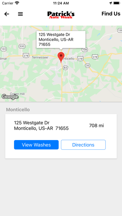 Patricks Auto Wash Screenshot
