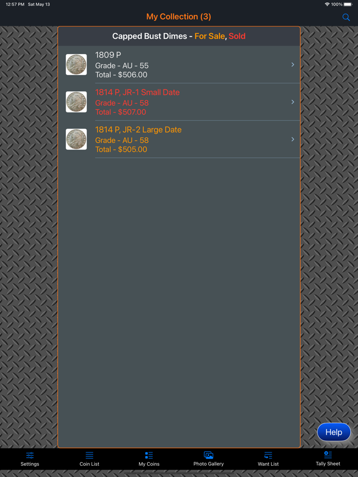 Capped Bust Dimes Collection