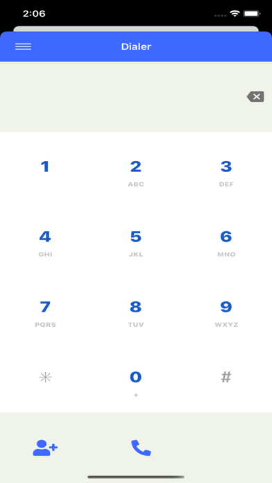 Blue Mobile: Softphone Screenshot