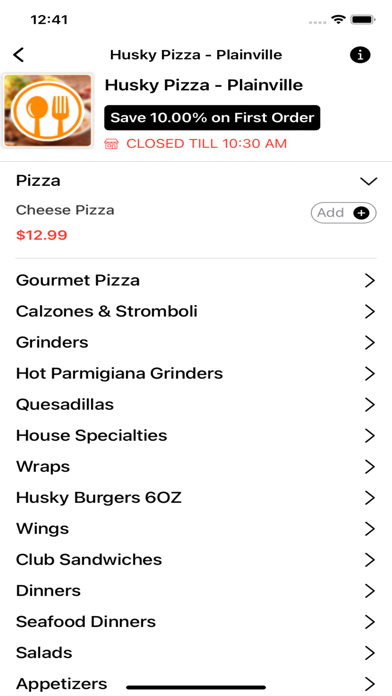 Husky Pizza - Plainville Screenshot