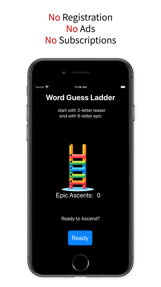 #1. Word Guess Ladder (iOS) By: Jeffrey Guo
