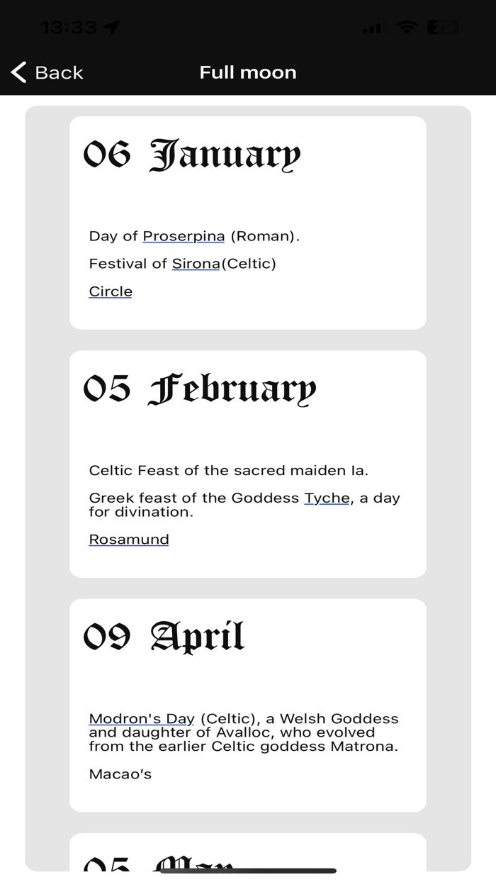 Year and a Day Pagan Calendar