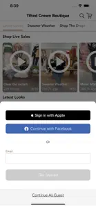 Tilted Crown Boutique screenshot #1 for iPhone