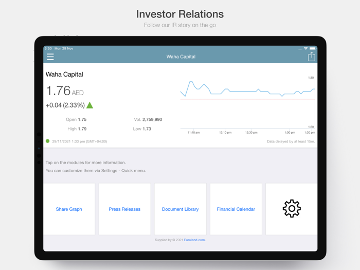 Waha Capital Investor Relation