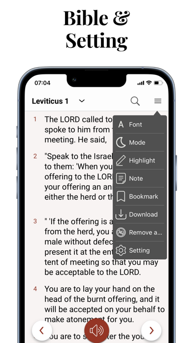 Audio Bible Offline Study App Screenshot