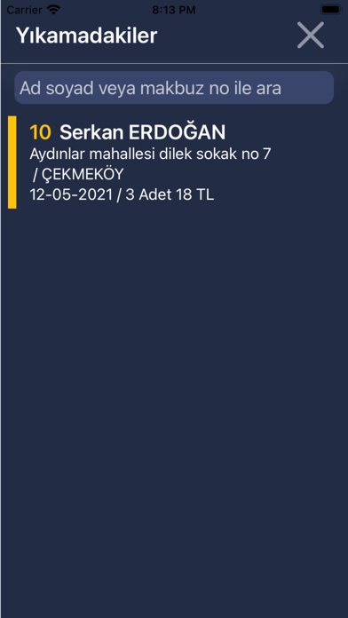 Halı Yıkama Programı Screenshot