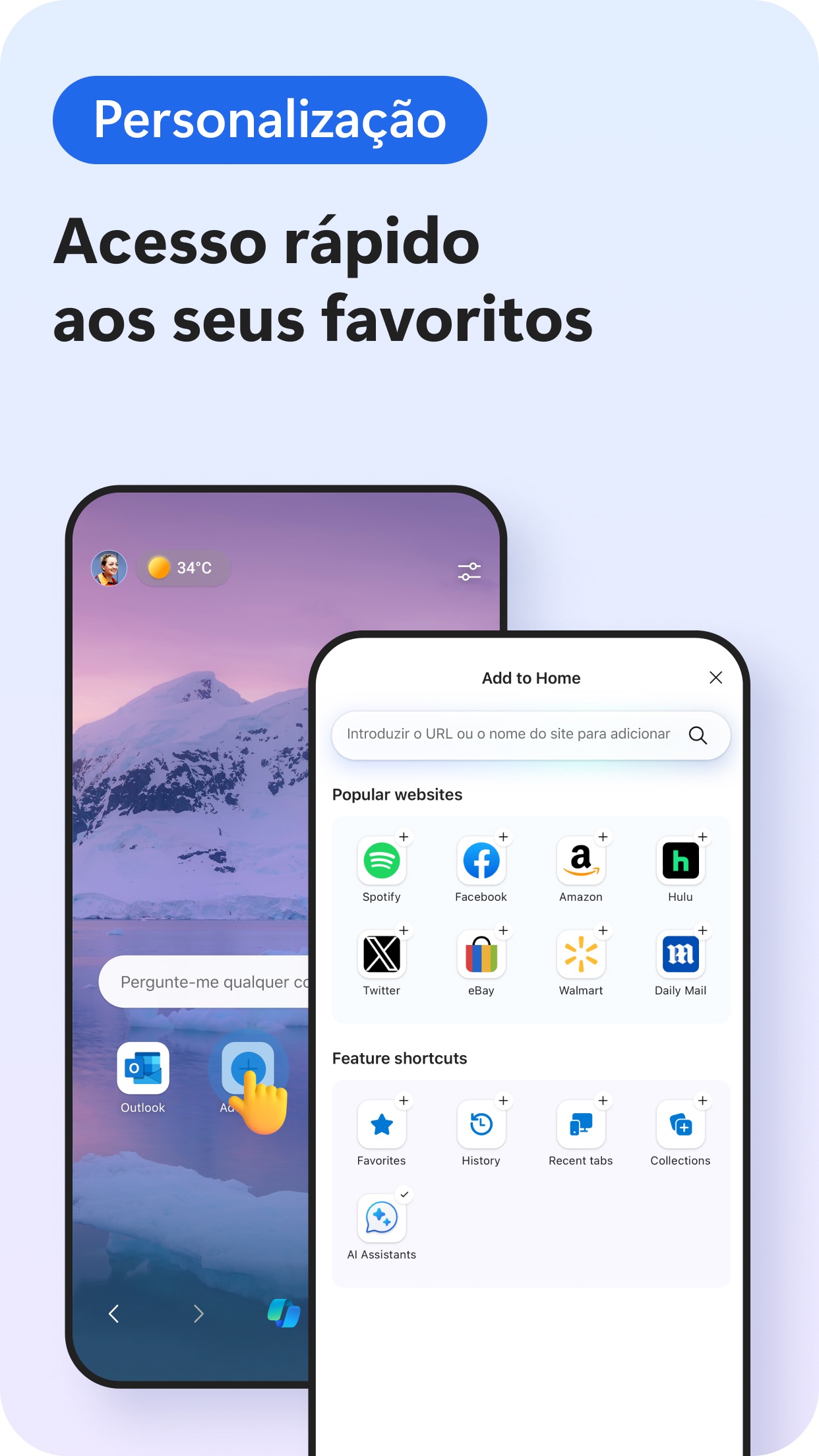 Screenshot do app Microsoft Edge: Copiloto Int