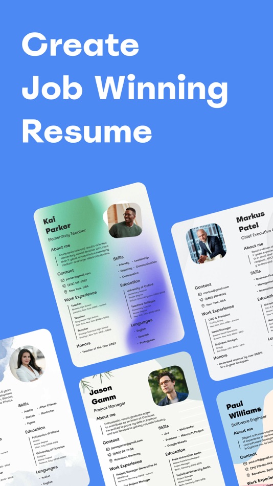 #1. The resume creator - арр (iOS) 由: Nika Medvedeva