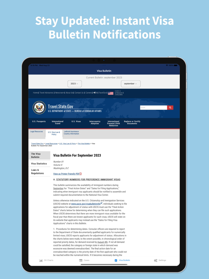 USCIS Plus Case Tracker and DV