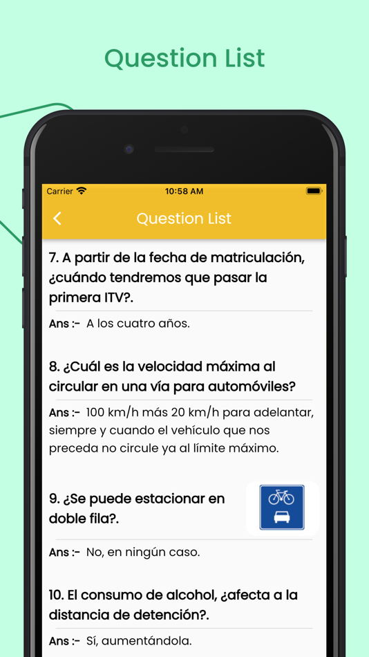 #6. Test de Conducir practica (iOS) By: Kantaben Gorasiya