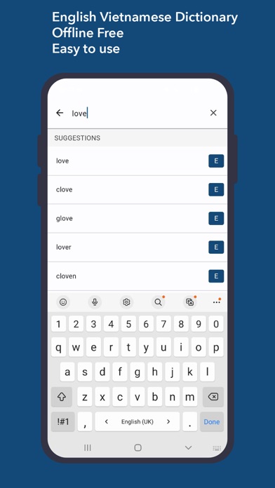 English Vietnamese Dict Screenshot
