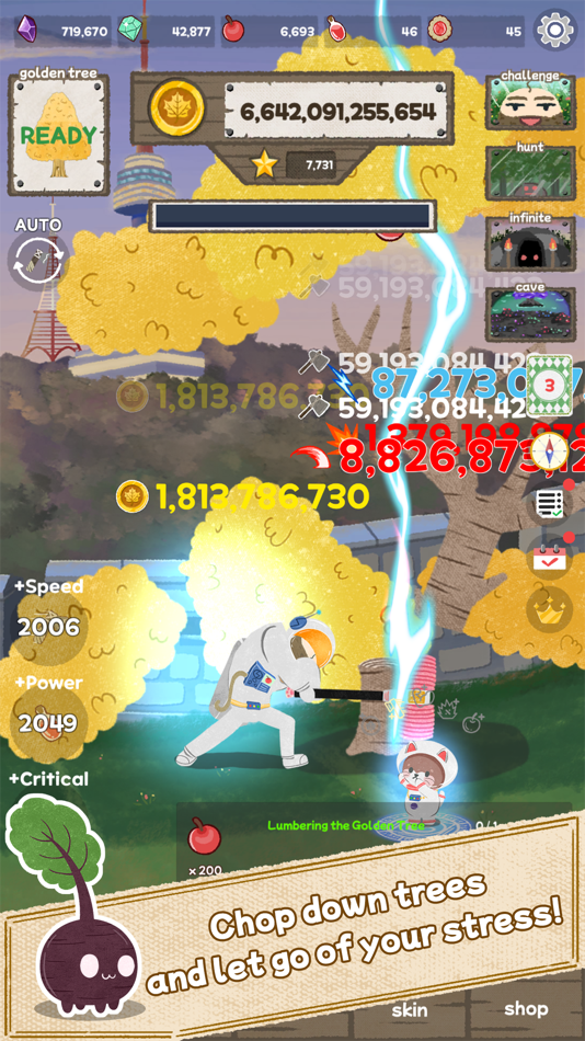 #2. Woodcutter: Idle Clicker (iOS) 由: DONGSHIK KIM
