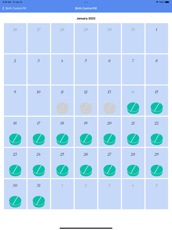 Birth Control Pill Tracker
