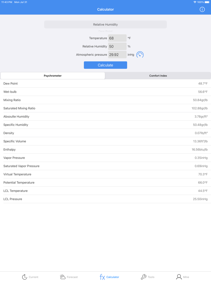 Meteo Calc Weather Forecast