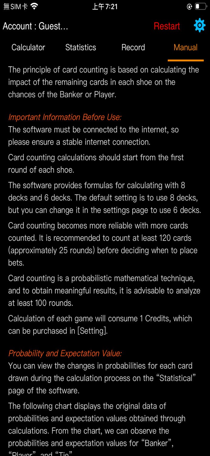 BP Card Counting