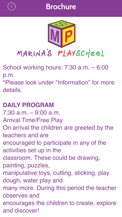 Marinas Playschool Screenshot