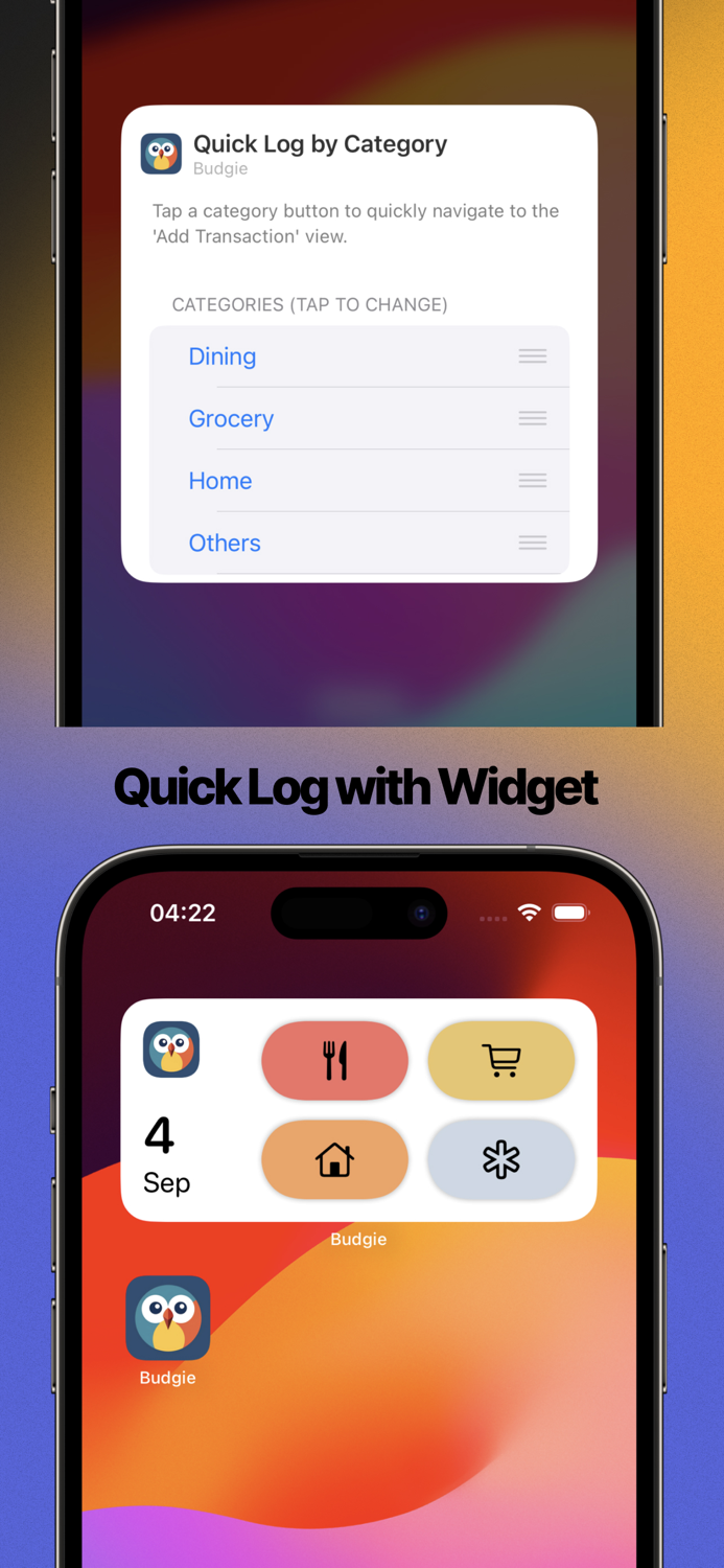 Budgie Expense and Budget